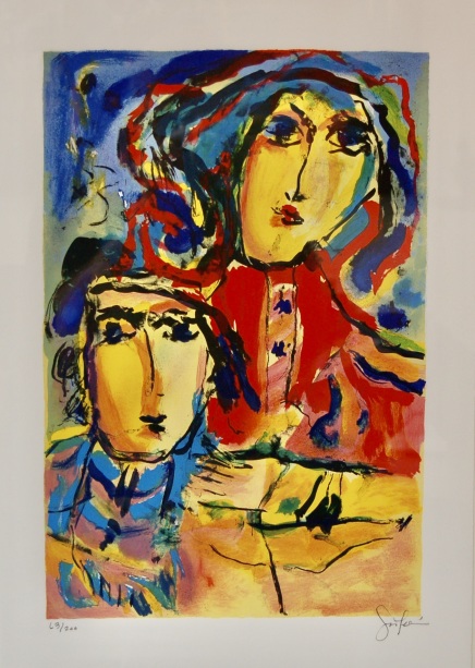 Gina Pellon, litografi, grafik, Galleri Kongsbak, Esbjerg