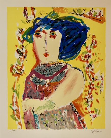 Gina Pellon, litografi, grafik, Galleri Kongsbak, Esbjerg