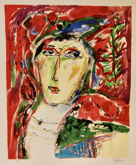 Gina Pellon, litografi, grafik, Galleri Kongsbak, Esbjerg