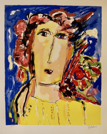 Gina Pellon, litografi, grafik, Galleri Kongsbak, Esbjerg